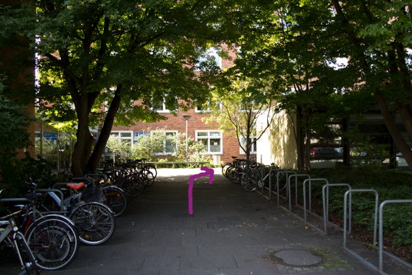 The entrance